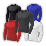 Kit 5 Camisas Termicas Segunda Pele Proteção Solar Uv50