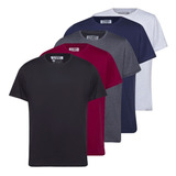 Kit 5 Camiseta Masculina 100% Algodão