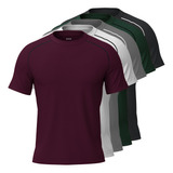 Kit 5 Camiseta Masculina Dry Fit Poliéster P/academia Casual