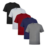Kit 5 Camiseta Masculina Slim Basica