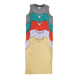 Kit 5 Camiseta Regata Infantil 