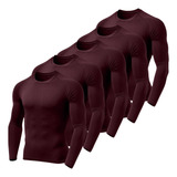 Kit 5 Camiseta Segunda Pele Térmica Proteção Solar Uv Camisa