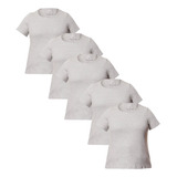 Kit 5 Camisetas Babylook Feminina Plus