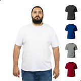 Kit 5 Camisetas Básica Masculina Plus