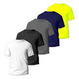 Kit 5 Camisetas Básicas Masculina Dry