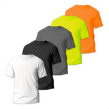 Kit 5 Camisetas Básicas Masculina Dry