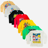 Kit 5 Camisetas Blusa Menino Masculino Infantil Manga Longa.