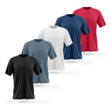 Kit 5 Camisetas Dry Esporte Academia