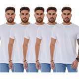 Kit 5 Camisetas Masculina Básica Slim Fit Algodão Lisa
