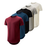 Kit 5 Camisetas Masculina Long Line