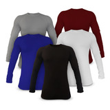 Kit 5 Camisetas Térmicas Masculina Segunda Pele Camisa Uv 50