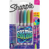 Kit 5 Caneta Marcador Permanente Fine Cosmic Color Sharpie