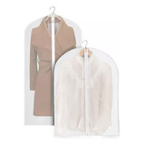 Kit 5 Capa Protetora P Com Ziper Furo Para Cabide Roupas 