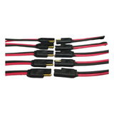 Kit 5 Chicote Conector Plug Engate 2 Vias Fio 4mm Caixa Som