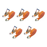 Kit 5 Cinta Catraca 5,00 Largura X 9,00 Mts 3 Ton - Lisfer