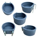 Kit 5 Cocho Comedouro 8 Litros Bebedouro Suporte Cerca Baia