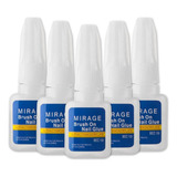 Kit 5 Cola De Unhas Postiças Tips Gel Acrigel Porcelana 10g