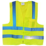 Kit 5 Colete Refletivo Segurança Sinalização C/bolso Amarelo