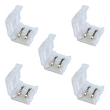 Kit 5 Conector Emenda Rápida 10mm 2 Vias Fita Led Ip20 5050