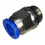 Kit 5 Conexão Pneumatica Reta Fluir Tubo 08mm X Rosca 1/4bsp