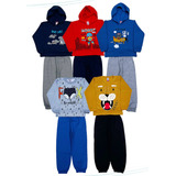 Kit 5 Conjunto Infantil Moletom Flanelado Promoção Atacado