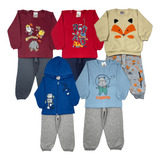 Kit 5 Conjunto Moletom Infantil Menina/menino Atacado 