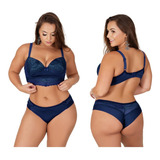 Kit 5 Conjunto Plus Size Lingerie