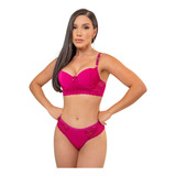 Kit 5 Conjuntos De Lingerie Luxo Calcinha Sutiã Bojo Atacado