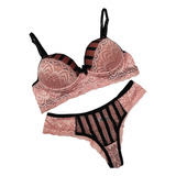 Kit 5 Conjuntos Lingerie Fio Duplo