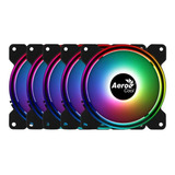 Kit 5 Cooler Fan Saturn Aerocool Drgb Preto 12f