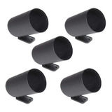 Kit 5 Copos 52mm Pvc Preto Automotivo P/ Relógios Manômetros