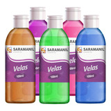 Kit 5 Corante Líquido Saramanil Velas Anilina A Óleo -100ml 