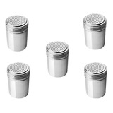 Kit 5 Dispenser De Sal E Temperos Atualle Inox 320ml 