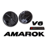 Kit 5 Emblemas Preto Volkswagen Amarok