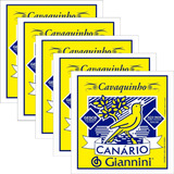 Kit 5 Encordoamento Canário P/ Cavaco Com Bolinha Gescb