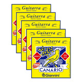 Kit 5 Encordoamento Para Guitarra Giannini Canário .009