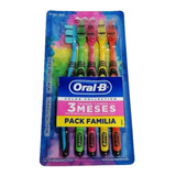 Kit 5 Escova Dental Oralb Original Suave/macia Pack Familia
