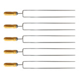 Kit 5 Espeto Duplo Profissional Para Linguiça Churrasco