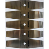 Kit 5 Faca Lâmina Roçadeira 2 Pontas 350mm Furo 20mm Esp 2mm
