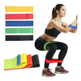 Kit 5 Faixa Elástica Treino Ginastica Pilates E Fisioterapia