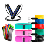 Kit 5 Faixas Elásticas 5 Pegador 3 Super Band E Corda Pular