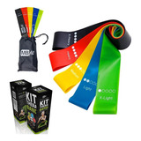 Kit 5 Faixas Elásticas Miniband 5 Resistências Treino P Casa