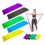 Kit 5 Faixas Elásticas Tipo Thera Band Fisioterapia 1,5 Mt Cor Diversas
