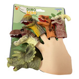 Kit 5 Fantoches Dinossauro De Dedo Dedoche Brinquedo