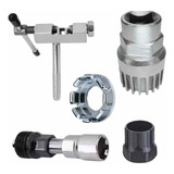 Kit 5 Ferramenta Bike Extrator Pedivel Cassete Saca Corrente