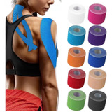 Kit 5 Fita Kinesio Bandagem Elástica Adesiva Dor Muscular 