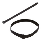 Kit 5 Fitas De Velcro Laço Wrap Cinta Bicicleta Preto 50cm
