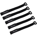 Kit 5 Fitas Velcro Laço Wrap Cinta Bicicleta Bike - Preto