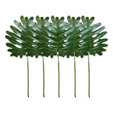 Kit 5 Folhagem Filodendro Artificial Decoração Parede Verde