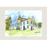 Kit 5 Gravuras De Aquarela De São Paulo 15x10 Cartão Postal